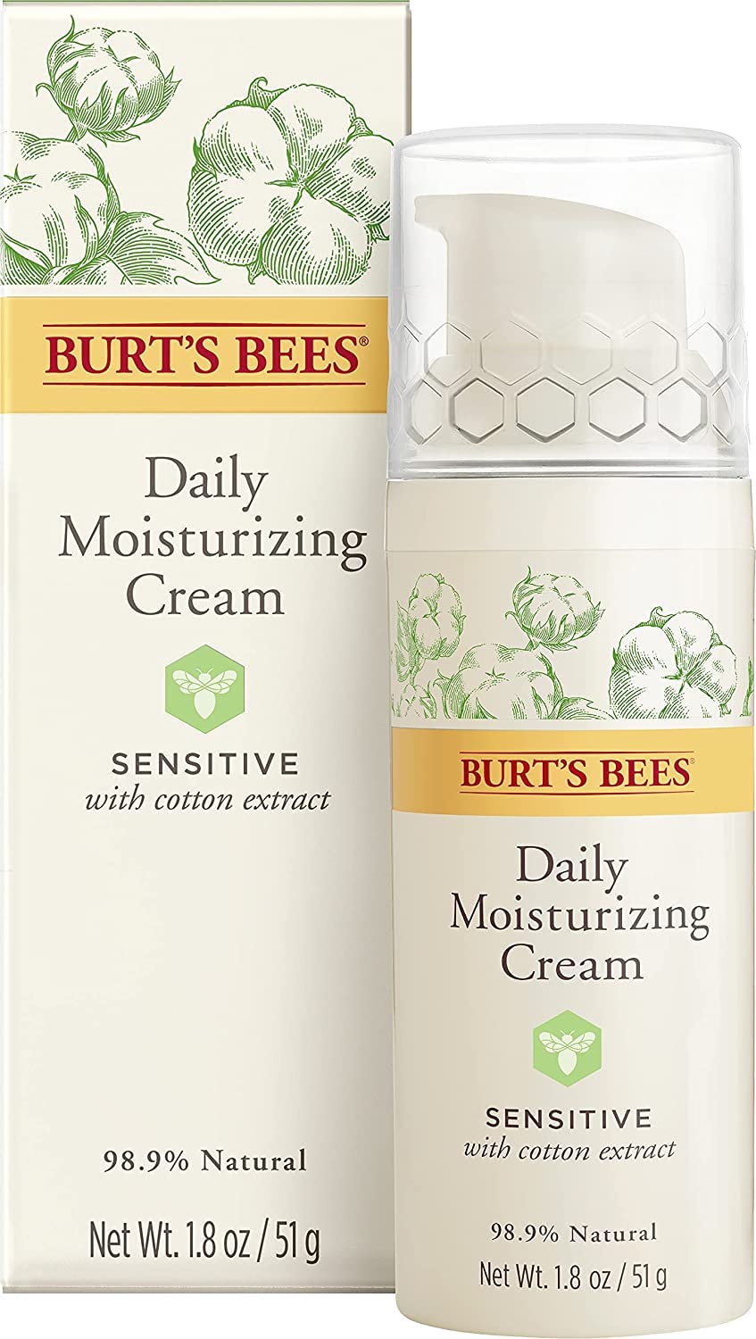 Face Cream Burts Bees Daily Moisturising & Moisturiser for Dry, Sensitive Skin with Natural Ingredients Aloe - Fragrance Free, Hypoallergenic, Allergy Tested Dermatologist Tested, 51 g (Pack of 1)