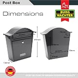 Burg-Wächter MB01A Anthracite Classic Wall Mounted Galvanised Post Box view 4