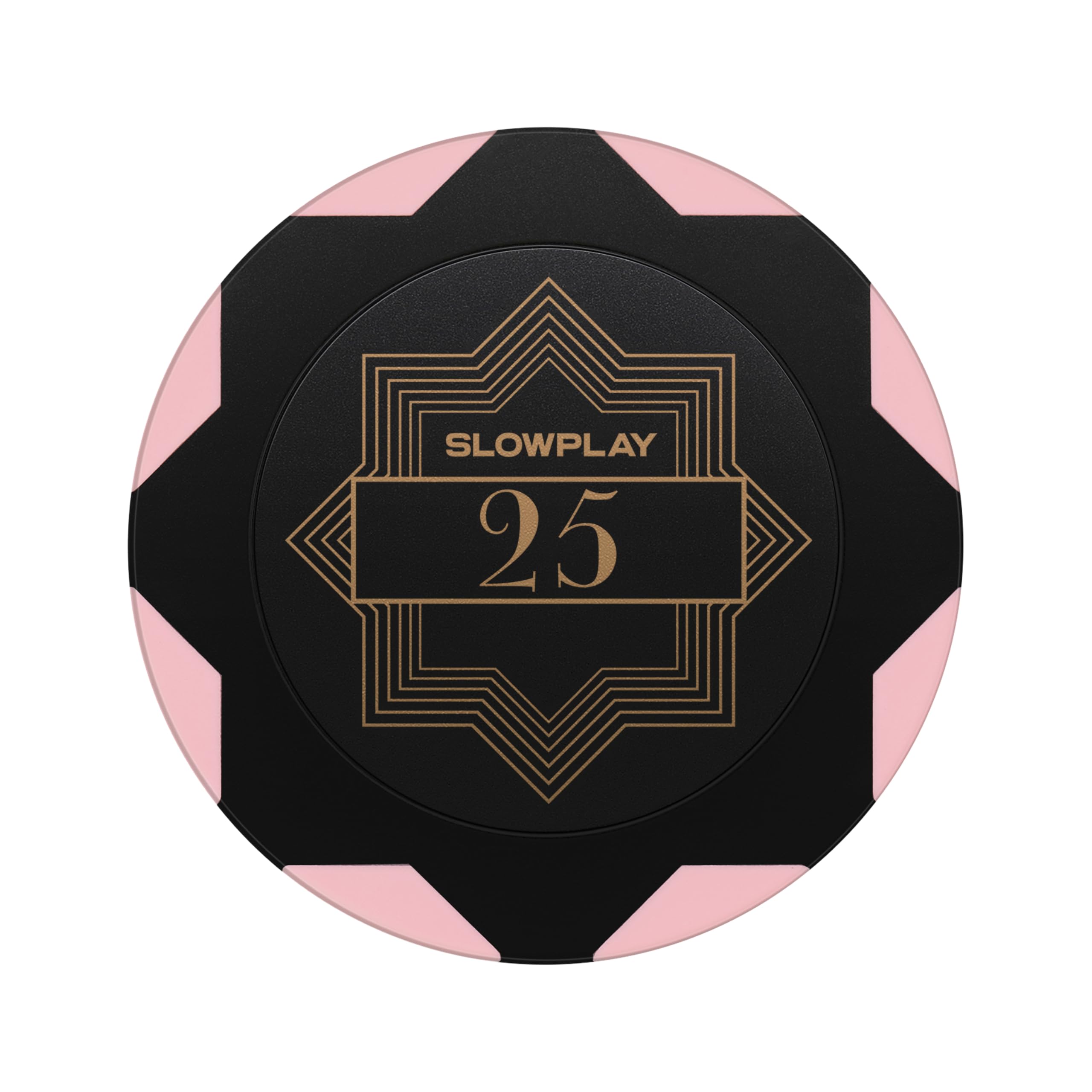 SLOWPLAY Nash Clay Poker Chips, 14 Grams Heavyweight Clay Composite, 40mm Large Chips in Bulk, Pack of 50 with Denomination of 25