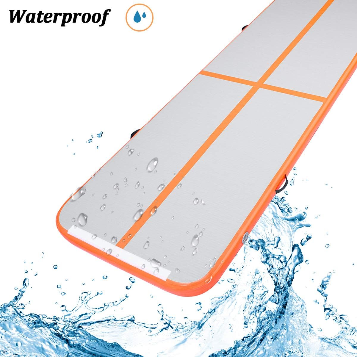 MILAZUL Air Track 10ft Inflatable Gymnastics Mat Airtrack Tumbling Mats Thickness 4 inches for Home Use/Gym/Yoga/Training/Cheerleading/Outdoor/Beach/Park/Water/Kid with Electric Air Pump Carry Bag : Sports & Outdoors