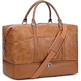 Weekender Bag, Large Travel Duffel Bag for Women, Carry on Overnight Bag with Shoe Compartment and Toiletry Bags
