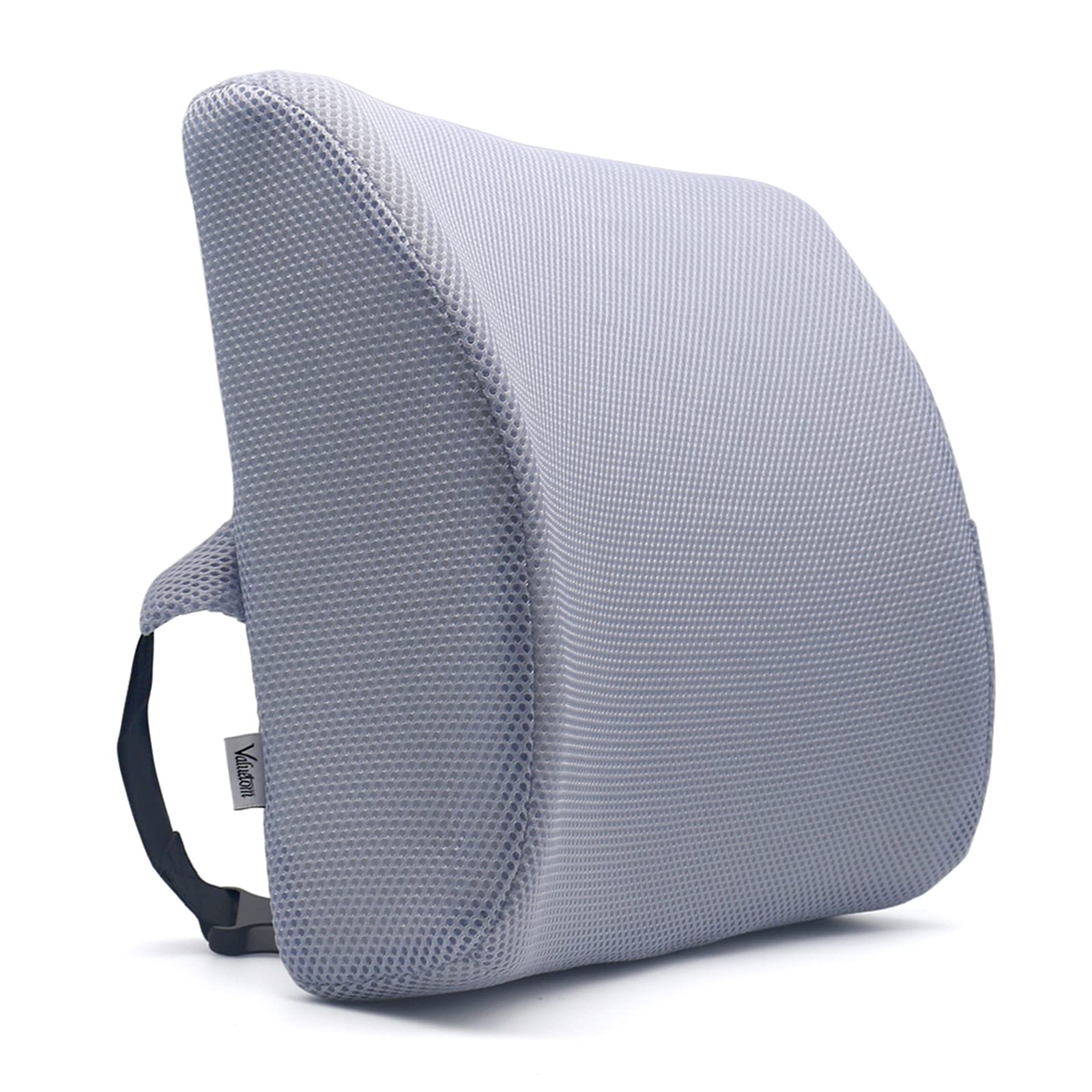 Valuetom Premium Lumbar Support Pillow - Memory Foam Lower Back Support Cushion for your Home, Office Chair, and Car - NEW Ergonomic Memory Foam Design with Cool Mesh Fabric