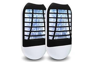 Bug Zapper Indoor,Electronic Fly Zapper Lamp for Familie，LED Lights Eliminates Flies Flying Pests Non Toxic Silent Effective 