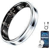 Slim Smart Ring for Women &amp; Men, Ultra Thin Health Tracker Silver，8# | No Subscription Fee Smart Ring with Ultra-Thin Design, Sleep Tracking, Heart Rate Monitoring, Fitness Tracking &amp; Comfort Plus
