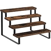 YINMIT Wooden Perfume Organizer, Tiered Cologne Organizer for Men, Black Cologne Stand Perfume Stand, Risers Display Stands for Perfume, Makeup, Cupcake, Dessert, Party (4 Tier Retro, 11.8 In)