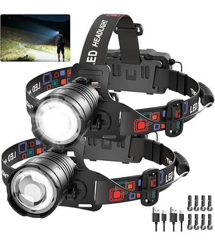 Amazon.com: High Lumen Rechargeable Headlamp, Super Bright Head