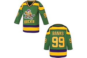 MESOSPERO Youth Ducks Jersey 96 Charlie Conway Adam Banks Mighty Duck Shirt Movie Ice Hockey Jersey for Boys' S-XL