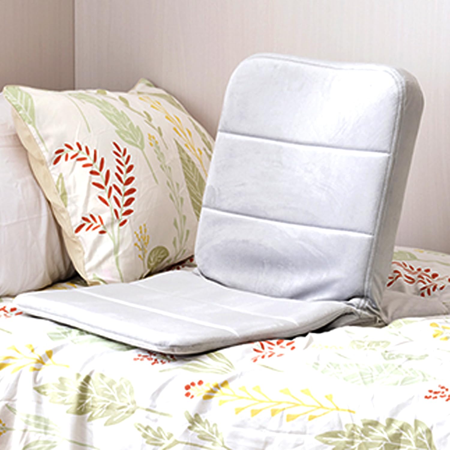 ドウシシャ いつでもどこでも背もたれコンパクト座椅子 リラックス ベッド上 オシャレでかわいい 薄型 軽量 スリム 折り畳み収納可 背もたれ 14段階リクライニング ホットカーペット 床暖房対応 転倒防止ストッパー付き EIDC-LGY商品画像