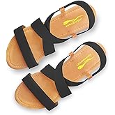DAYDAYGO Women's Elastic Flat Sandals