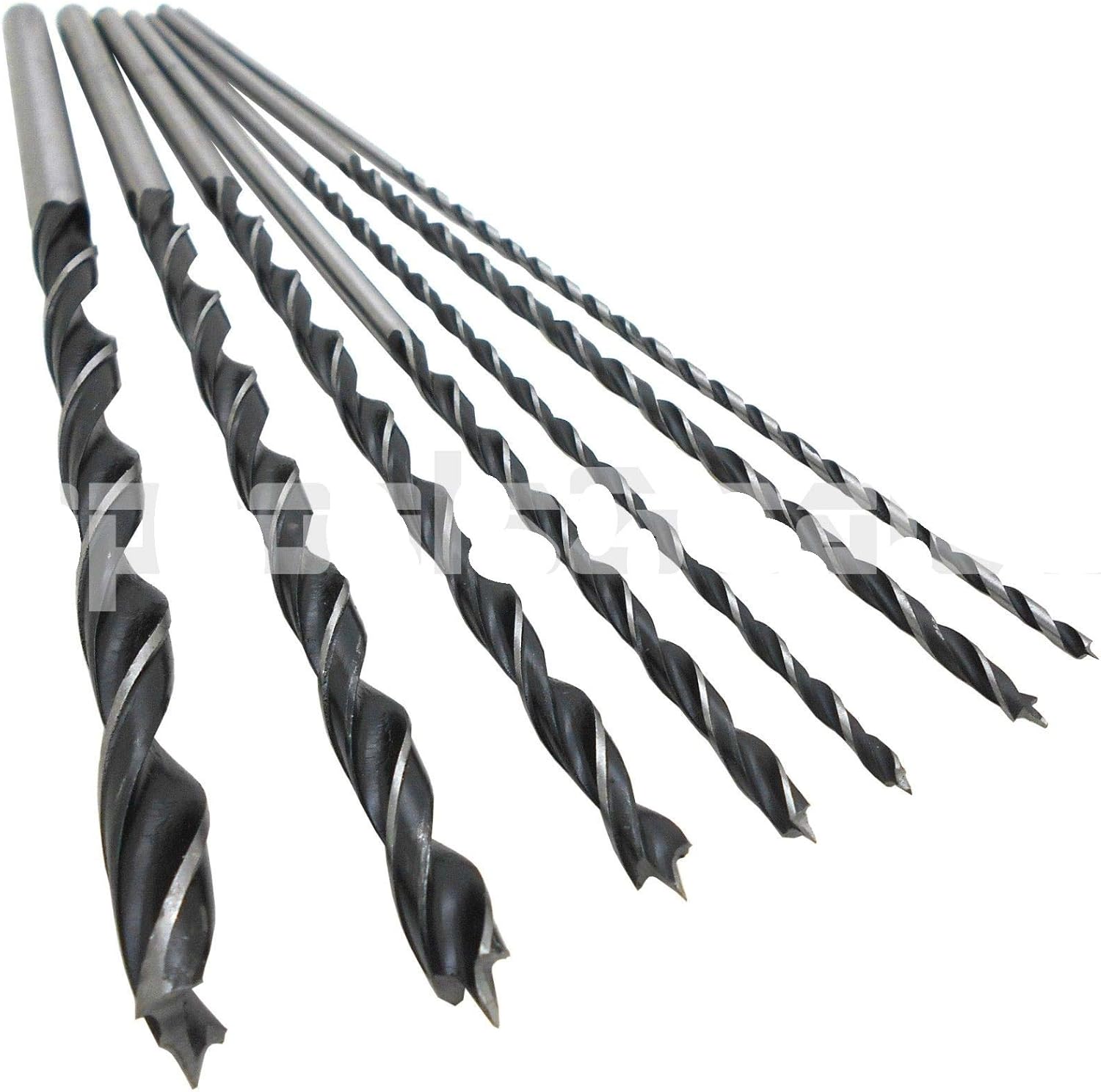 Power Drill Bits 7pc 12" LONG HSS BRAD POINT WOOD DRILL BIT SET 1/8 5/