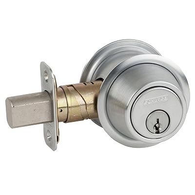 Schlage B562P 626 C Keyway Series B500 Grade 2 Deadbolt Lock Double Cylinder Function C Keyway Satin Chrome Finish