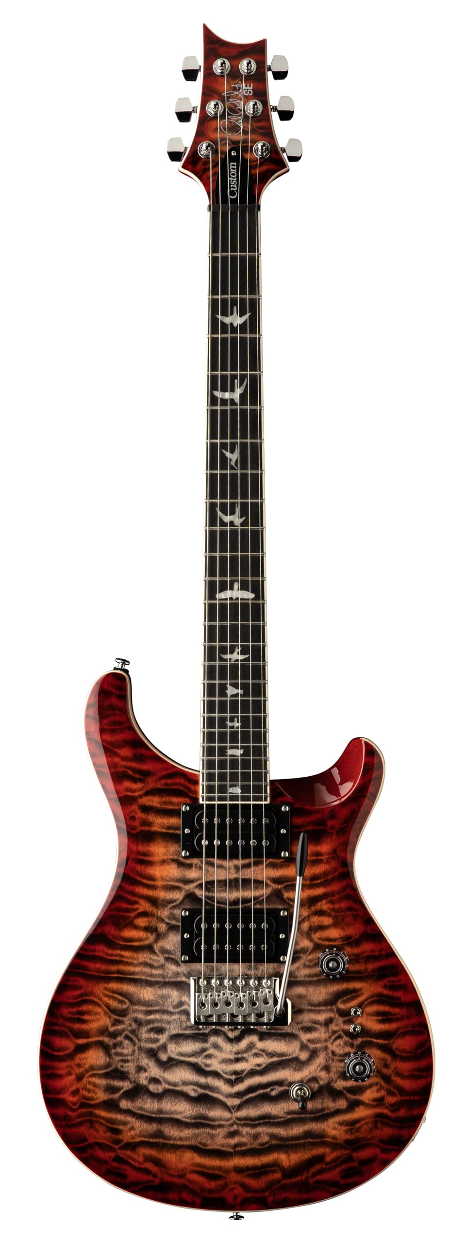 PRS SE Custom 24-08 Quilt, Charcoal Cherry Burst