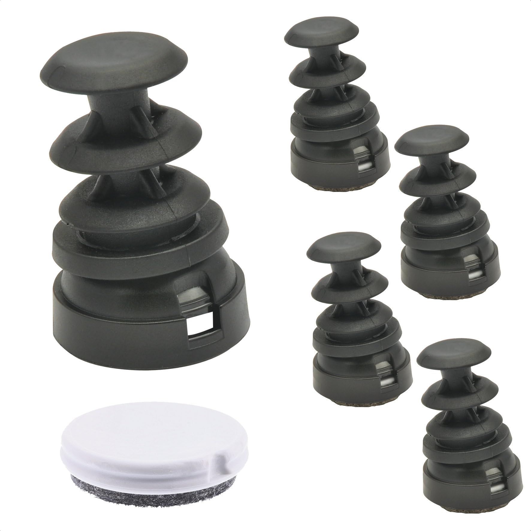 WAGNER QuickClick® chair glides reversible wool felt + plastic I 4pcs. set glides for insertion into round tubes - DUO - Inner diameter Ø 18 mm/outer diameter Ø 22 mm - Made in Germany - 15832300