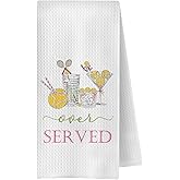 ChenCraty Tennis Cocktail Kitchen Towels, Gifts for Tennis Lovers Players Dish Tea Towel for Kitchen Bar Cart Decor, Cocktail Lover Gifts Decorative Hand Towels, 16x24 Inches