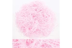 Whaline Basket Grass Craft Shredded Tissue Raffia Gift Filler Paper Shreds for DIY Gift Packaging Easter Basket Filling Egg Stuffer Party Supplies Accessories Decoration, 120g, 4 Oz(Pale Pink)
