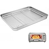 Toaster Oven Tray Compatible with Hamilton Beach,11"*9.3",Deep Edge,Rust-resistant Frosted Stainless Steel,Easy to Clean