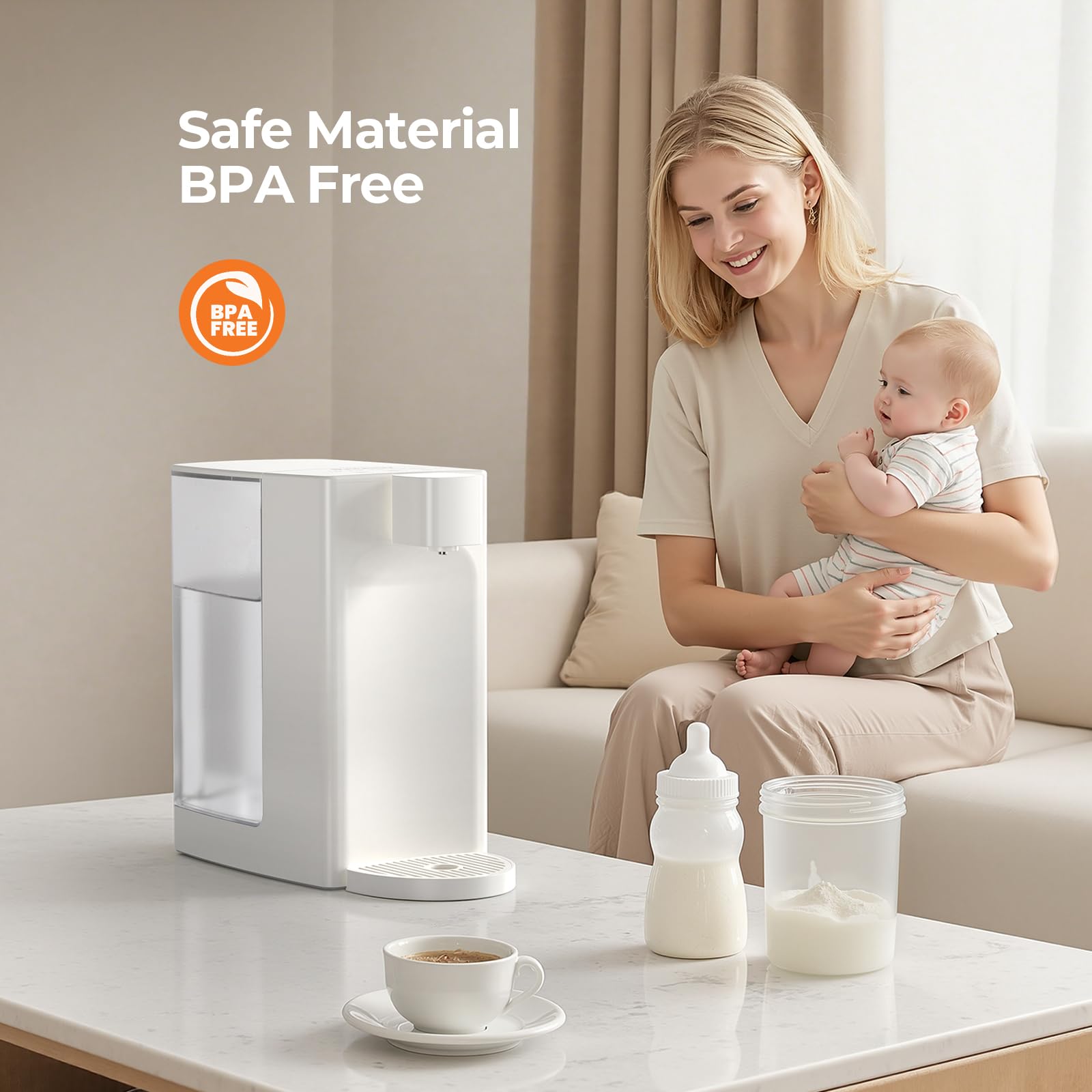 Dawnstar Hervidores eléctricos, dispensador instantáneo de agua caliente D20 para ebullición y dispensación rápidas, 3 temperaturas ajustables y 5 volúmenes de agua, capacidad de tanque de agua extraíble de 0,8 galones y 100 onzas, sin BPA