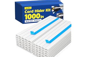 1000in Cord Hider Kit, Cord Covers for Wires on Wall, Paintable Cable Raceway, Cord Hider for Wall Mount tv, tv Cable Hider W
