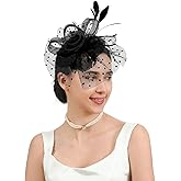 Fascinators Hats for Women Classic Satin Tea Party Headwear Fascinator Hat with Headband and Clip