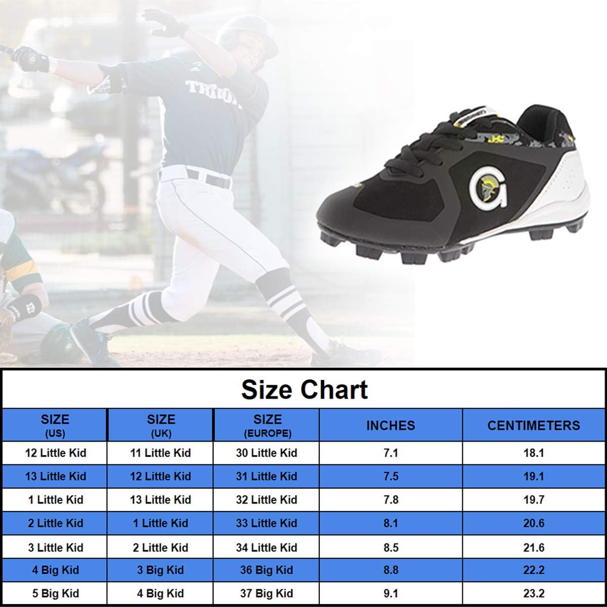 little league baseball cleats