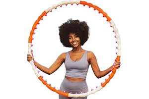 HEALTH HOOP HealthHoop™ 【𝟮~𝟲 𝗹𝗯𝘀 】 Weighted Hoop for Exercise, Toning Waistline, and Burn Belly Fat with Acupressure Massage with Air-Cushion - Fitness Hoop, Home Exercise Equipment
