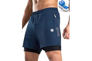 Nepest Men's Mountain Bike Shorts 4D Padded Cycling Bicycle Biker Riding Loose-fit Gel Padding MTB Shorts Zipper Pockets