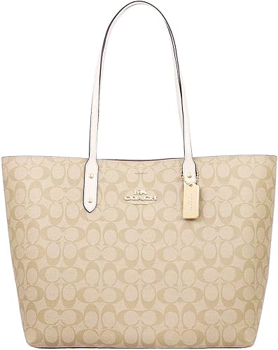 Amazon コーチ Coach バッグ トートバッグ F シグネチャー タウン トート レディース アウトレット品 ブランド 並行輸入品 08 ライトカーキ チョーク Coach コーチ トートバッグ