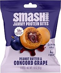 Chia Smash, Peanut Butter & Concord Grape Jam Superfood Bites, 1.8 Ounce