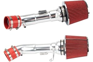 KAX 2.75" Cold Air Intake Kit System Compatible with INFINITI G37 2008-2013 V6 3.7L, Compatible with Nissan 370Z 2009-2020 V6 3.7L, High Performance, Red