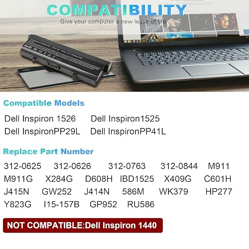 Lenoge Laptop Battery For Dell Inspiron 1545 1525 1526 1546 | INDIA