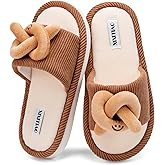XIXITIAO Cute House Slippers for Women Men Indoor Cozy Memory Foam Slip On Open Toe Slippers Funny Comfy Cartoon Slippers