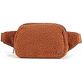 Pander Large 2L Fanny pack Everywhere Fleece Belt Bag for Women and Men with Adjustable strap Belt. (Saddle Brown)