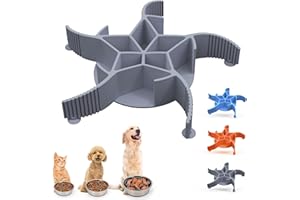 Xuepett Slow Feeder Insert for Dog Bowls with Star Maze Design, Silicone Material, and Upgraded Gripper System