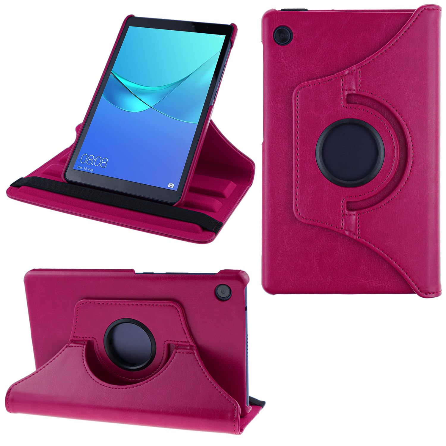 COOVY® 2.0 Cover for Huawei Matepad T10 / T10S (10.1") ROTATING 360° DEGREE SMART CASE STAND HOUSING PROTECTION | hotpink