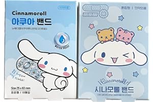 Kitty Friends Bandages Waterproof Type 10 Count, Asssorted Type 12 Count, First Aid Bandages with Cute Designs (SkyBlue Cinna