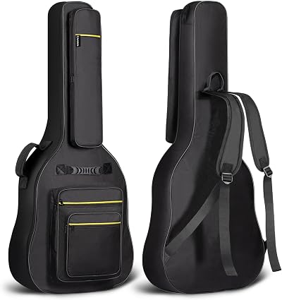 CAHAYA Jumbo Dreadnought Guitar Bag 42/43/44 Inch Black Yellow CY0284