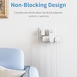 Mscien 6 in 1 Plug Adaptor UK Wall Socket 315° Rotating USB C 2x USB-A view 6