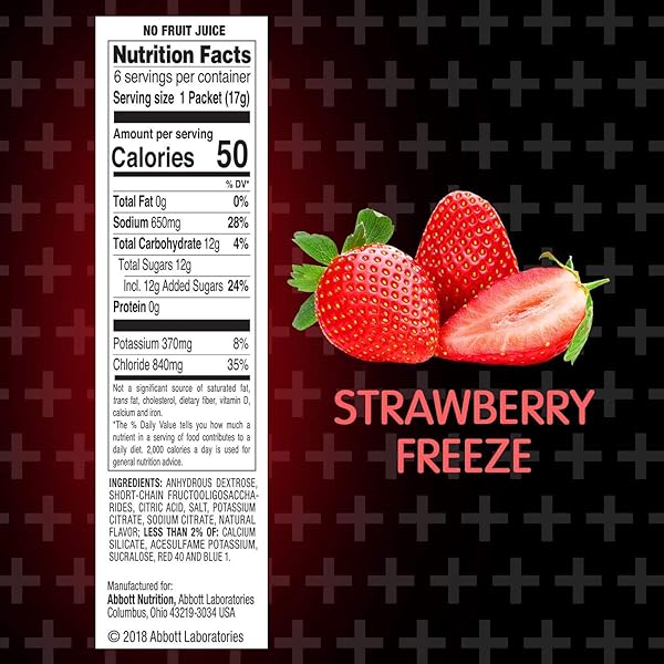 PEDIALYTE ADVANCEDCARE PLUS ELECTROLYTE POWDER, WITH 33% MORE ELECTROLYTES AND PREACTIV PREBIOTICS, STRAWBERRY FREEZE, HYDRATION DRINK POWDER PACKETS, 0.6 OZ, 6 COUNT