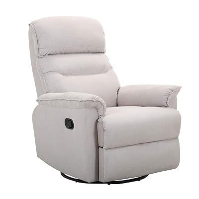 Amazon Ravenna Home Pull Recliner with 360 Swivel Glider, Beige