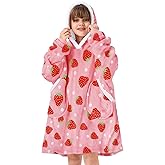 American Trends Wearable Blanket Hoodie, Oversized Sherpa Warm Hoodie Blanket Thick Sweatshirt, Gift for Women Men Girls