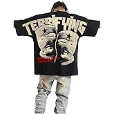 GORGLITTER Men's Oversized Graphic Tee Vintage 90s Hip Hop Short Sleeve T Shirt Casual Crewneck Streetwear Top