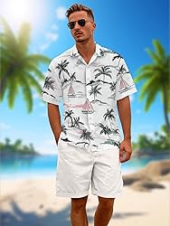 Hawaiian Shirts for Men Summer Beach Casual Short