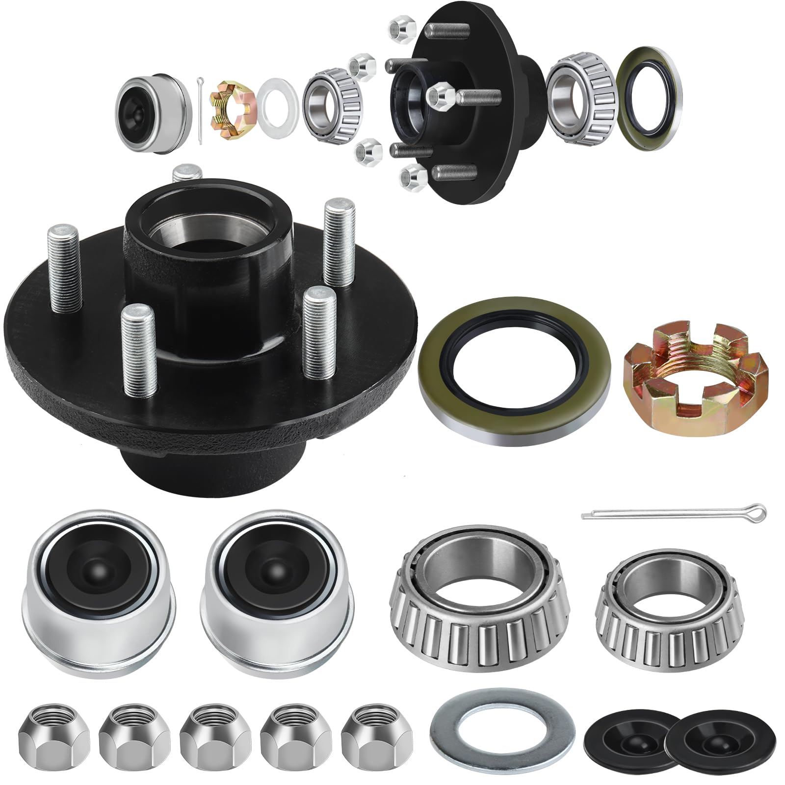 Hitchvoyager 1 Set Trailer Hub kit 5 Bolt