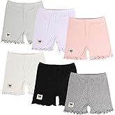 Chicduo 6 Pack Girls Bike Shorts Girl Spandex Breathable Under Dress Shorts for Dance Cartwheel Active Wear
