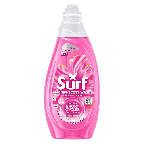 Surf Magnifi-Scent Wash Floral Fusion Laundry Liquid For Short Cycles Fast and Fabulous Fragrance 1.485 L (55 Washes)