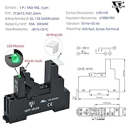 6V DC Electromagnetic Power Relay Miniature Coil 8A
