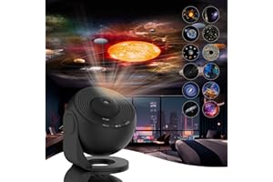 Star Projector, SOMKTN Planetarium Projector with Timer, 4K 13 HD Film Discs, 360° Rotation, Space Projector, Galaxy Projector for Kids & Adults Bedroom Christmas Decor