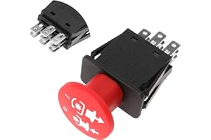 NUFLYSIC Clutch PTO Switch 8 Terminals for Hustler for Jo-hn Deere for FasTrak Raptor Sport TrimStar Compatible with Super Z 52"/60"/72" Deck 2002-2007, Mini Z X One Z4, 771476, 776476, 601784, 601785, 10 AMP
