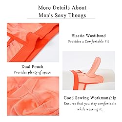 ZAIGGUT Mens Thongs Sexy Underwear See Through G
