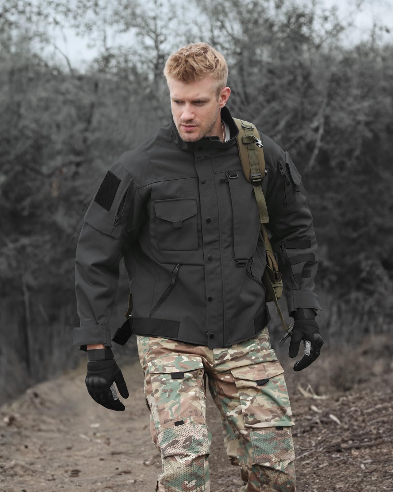 1000D CORDURA Tactical Jacket – US Army Style, Waterproof Windproof Hard Shell, Military Jacket